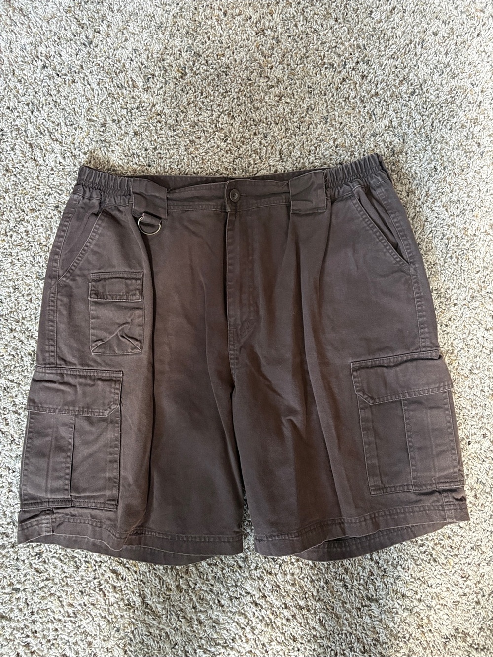 Guide Gear Cotton Cargo Shorts Dark Brown Sz 38